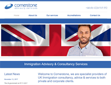 Tablet Screenshot of cornerstoneimmigration.com